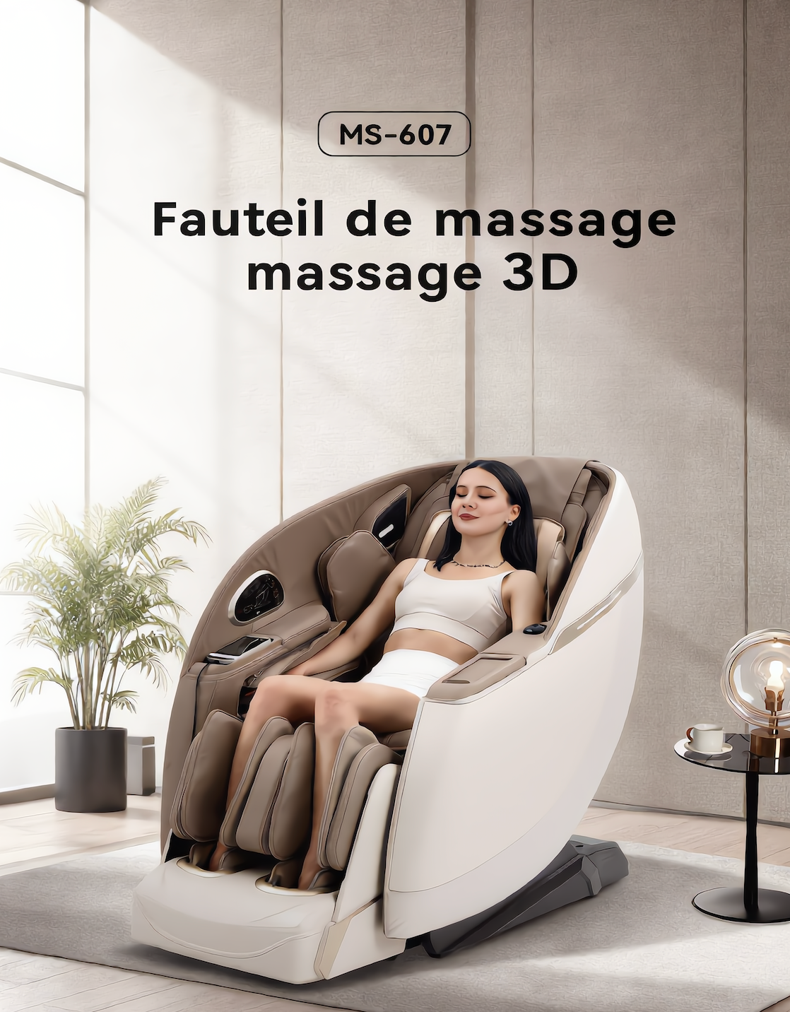 Fauteuil de massage 3D MS-607 – Zéro Gravité & Massage intégral